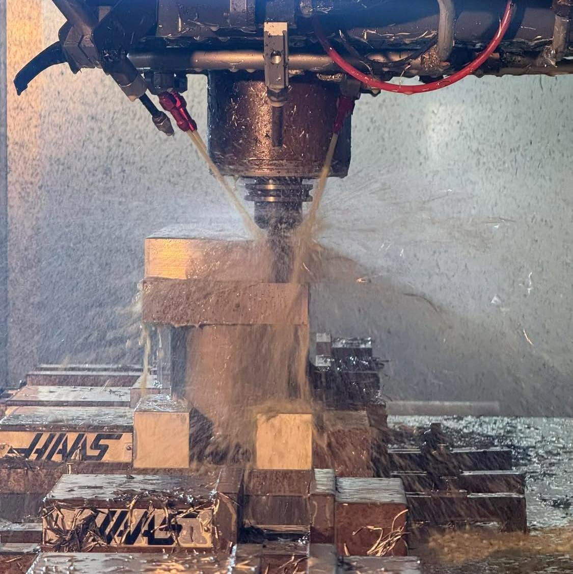aaron tool waterjet cnc machine closeup